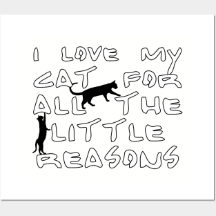 I love my cat for all the little reasons Posters and Art